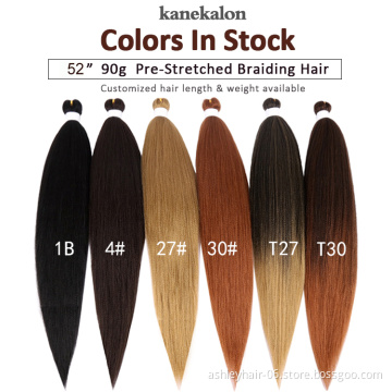 Julianna Attachments Synthetic Hair For Braids Braiding Ombre Pre Stretched Prestretched Braiding Hair Pre Stretch